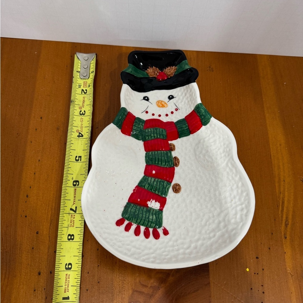 The Cellar Macys vintage dish and cream and sugar dishes snowman 1996 - Picture 7 of 14